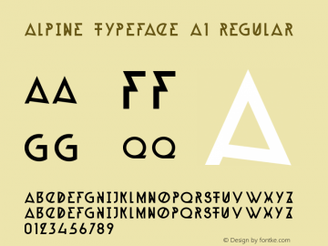 Alpine Typeface A1 Regular Version 1.000图片样张
