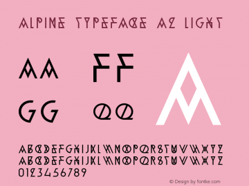 Alpine Typeface A2 Light Version 1.000图片样张