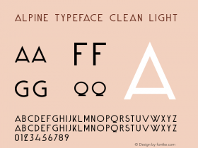 Alpine Typeface Clean Light Version 1.000图片样张