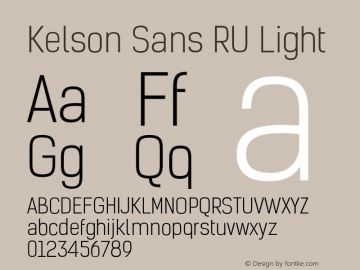 Kelson Sans RU Light Version 1.2图片样张