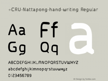 +CRU-Nattapong-hand-writing Regular Version 1 January 15, 2013图片样张