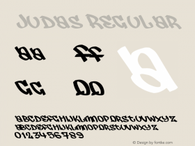 Judas Regular Macromedia Fontographer 4.1.5 25‐07‐2001 Font Sample