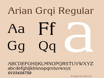 Arian Grqi Regular Version 1.002图片样张