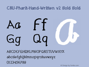 CRU-Pharit-Hand-Written v2 Bold Bold Version 1图片样张