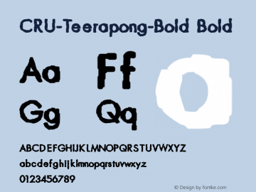 CRU-Teerapong-Bold Bold Version 2.3 Font Sample