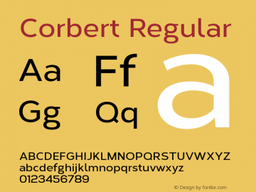 Corbert Regular Version 1.001;PS 001.001;hotconv 1.0.70;makeotf.lib2.5.58329;com.myfonts.easy.northernblock.corbert.demi-bold.wfkit2.version.3ZFz图片样张