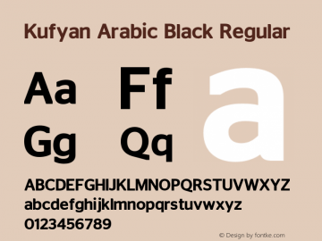 Kufyan Arabic Black Regular Version 1.000图片样张