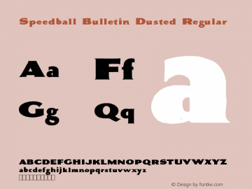 Speedball Bulletin Dusted Regular Version 2.00 February 11, 2013图片样张