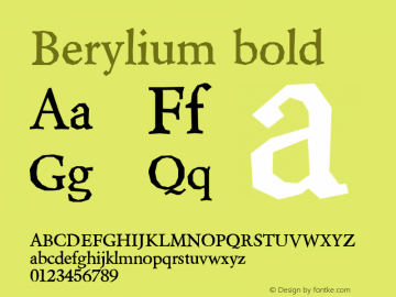 Berylium bold Version 2.000 2004图片样张