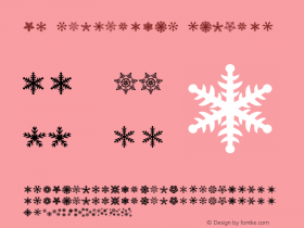 DH Snowflakes Regular Version 1.000 Font Sample