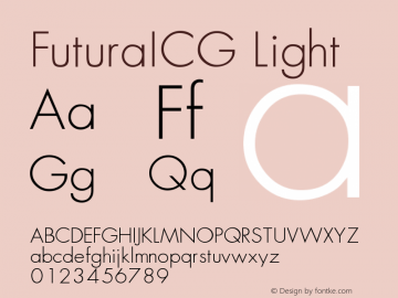 FuturaICG Light Version 001.000 Font Sample