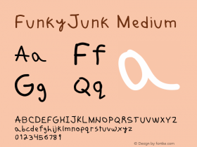 FunkyJunk Medium Version 001.000 Font Sample