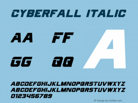 Cyberfall Italic Version 1.60 January 22, 2015图片样张