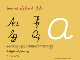 Imrans School Italic 000.000 Font Sample