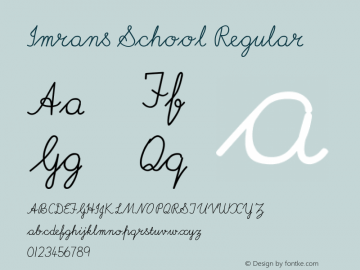 Imrans School Regular Version 000.000 Font Sample
