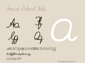 Imrans School Italic 000.000图片样张