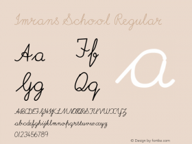 Imrans School Regular Version 000.000 Font Sample