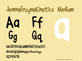 JoanneEnzymeKinetics Medium Version 001.000 Font Sample