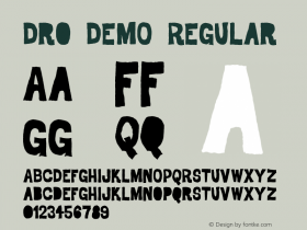 Dro DEMO Regular Version 1.000 DEMO Font Sample