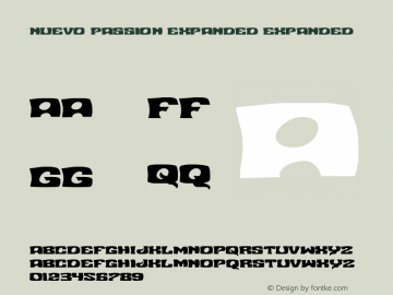 Nuevo Passion Expanded Expanded Version 1.0; 2013 Font Sample