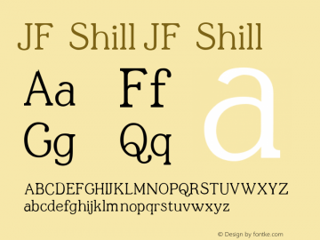 JF Shill JF Shill Version 1.000 Font Sample