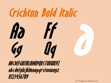 Crichton Bold Italic Version 1.10 - August 10, 2013图片样张