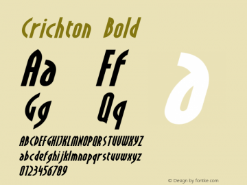 Crichton Bold Version 1.60 April 1, 2015 Font Sample