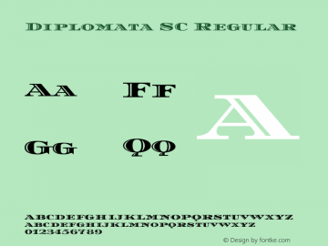 Diplomata SC Regular Version 1.001 Font Sample