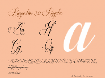Respective 2.0 Regular Version 2.000 Font Sample