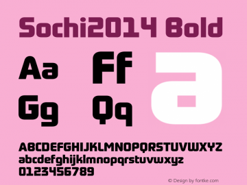 Sochi2014 Bold Version 1.000图片样张