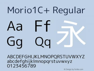 Morio1C+ Regular Version 1.055图片样张
