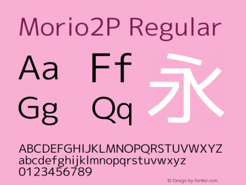 Morio2P Regular Version 1.059图片样张