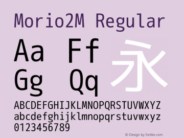 Morio2M Regular Version 1.060 Font Sample