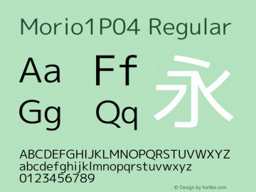 Morio1P04 Regular Version 1.058图片样张