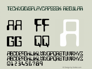 TechnoDisplayCapsSSK Regular Macromedia Fontographer 4.1 8/14/95图片样张