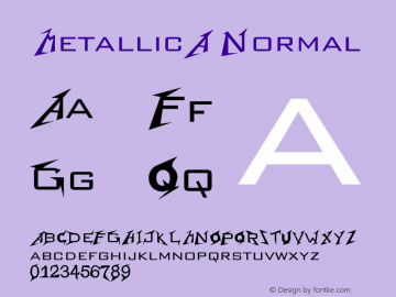 MetallicA Normal 2.0 Font Sample