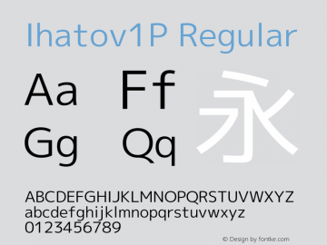 Ihatov1P Regular Version 1.058 Font Sample