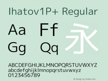 Ihatov1P+ Regular Version 1.057 Font Sample