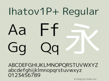 Ihatov1P+ Regular Version 1.059 Font Sample