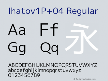 Ihatov1P+04 Regular Version 1.057 Font Sample