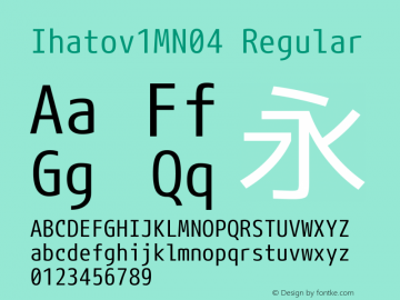 Ihatov1MN04 Regular Version 1.058 Font Sample