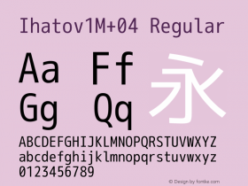Ihatov1M+04 Regular Version 1.059 Font Sample