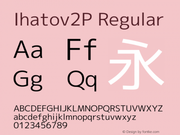Ihatov2P Regular Version 1.055 Font Sample