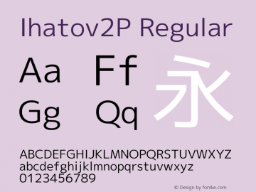 Ihatov2P Regular Version 1.057 Font Sample