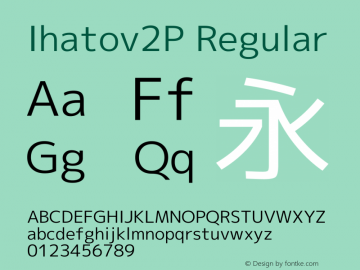 Ihatov2P Regular Version 1.058 Font Sample