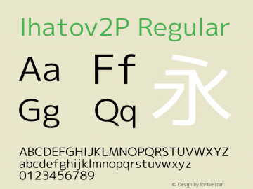 Ihatov2P Regular Version 1.059 Font Sample