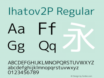 Ihatov2P Regular Version 1.060 Font Sample
