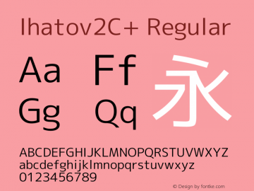 Ihatov2C+ Regular Version 1.056 Font Sample
