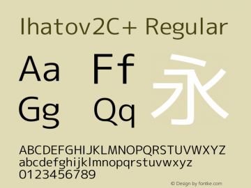 Ihatov2C+ Regular Version 1.057 Font Sample