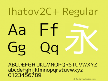Ihatov2C+ Regular Version 1.059 Font Sample